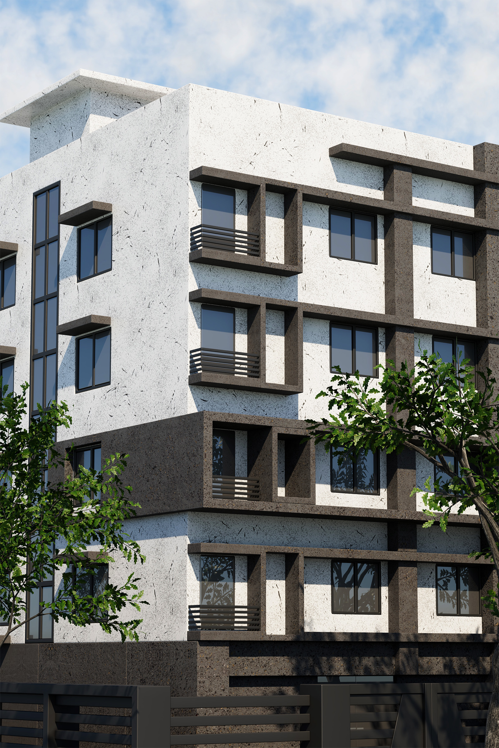 Product render — minimal chair